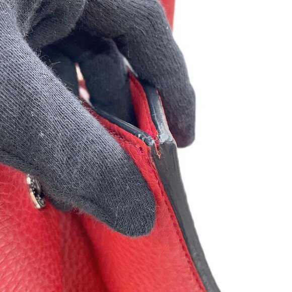 PRADA Vitello Dyno 2-Way Handbag Leather Red BN2693 - Picture 2 of 13